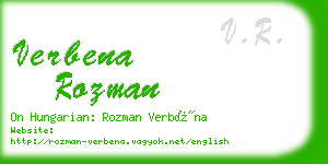 verbena rozman business card